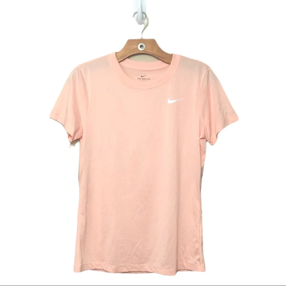 Nike Women’s Dri-Fit Training Workout Rose/Peach Tee Size S Short Sleeve Tee - Picture 1 of 7